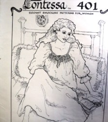 401 CONTESSA SMOCKED WALTZ LENGTH NIGHTGOWN PATTERN S-L 4-14